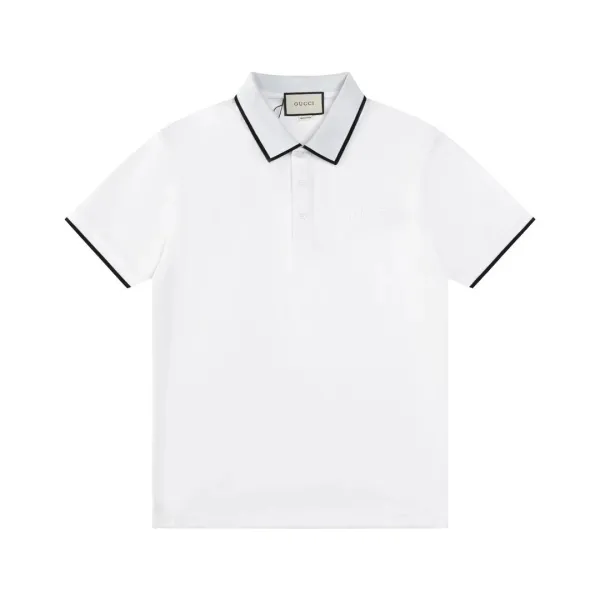 Gucci GG Monogram Print White Polo Polo Shirt - 19