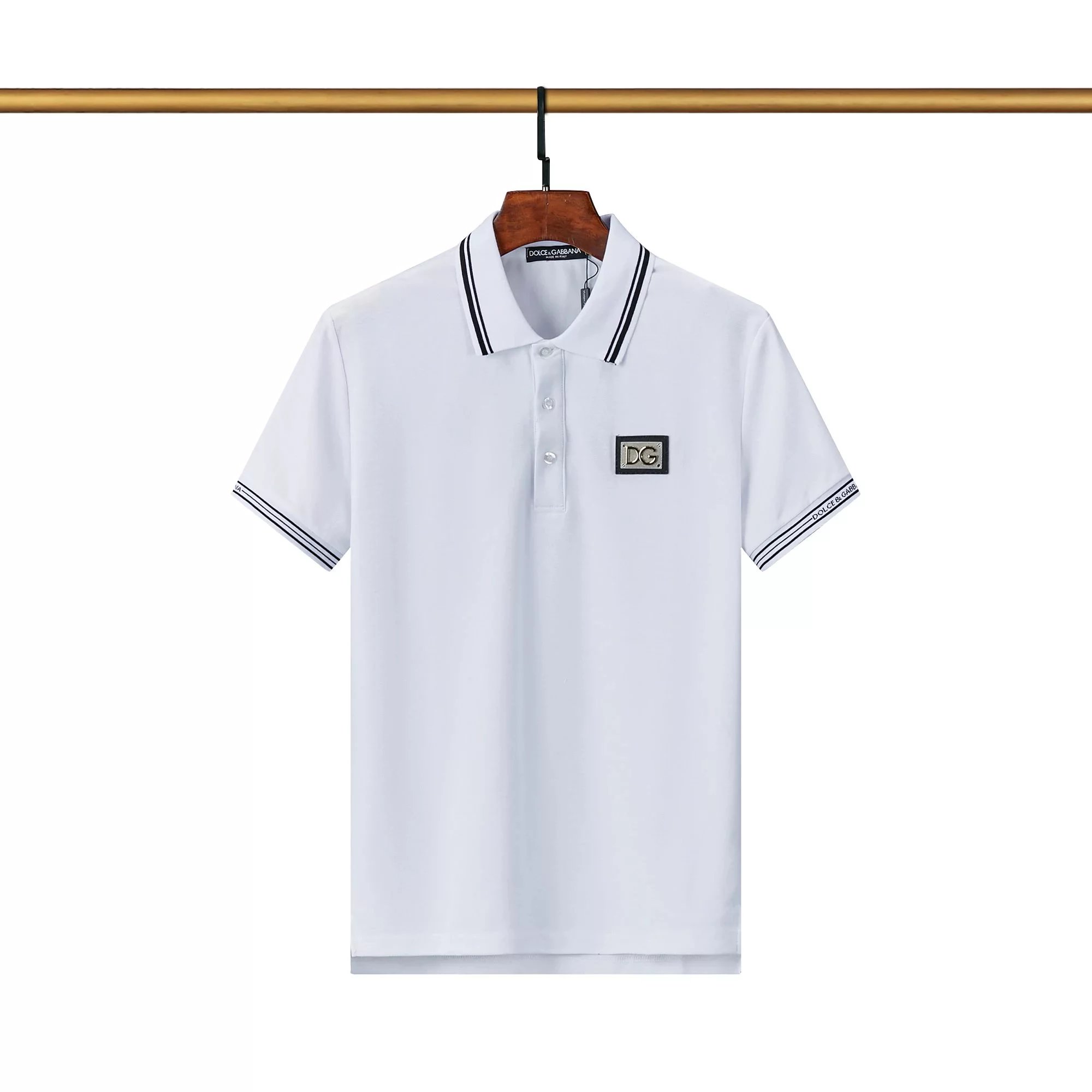 Dolce & Gabbana Heart DG Logo White Polo Shirt - 19