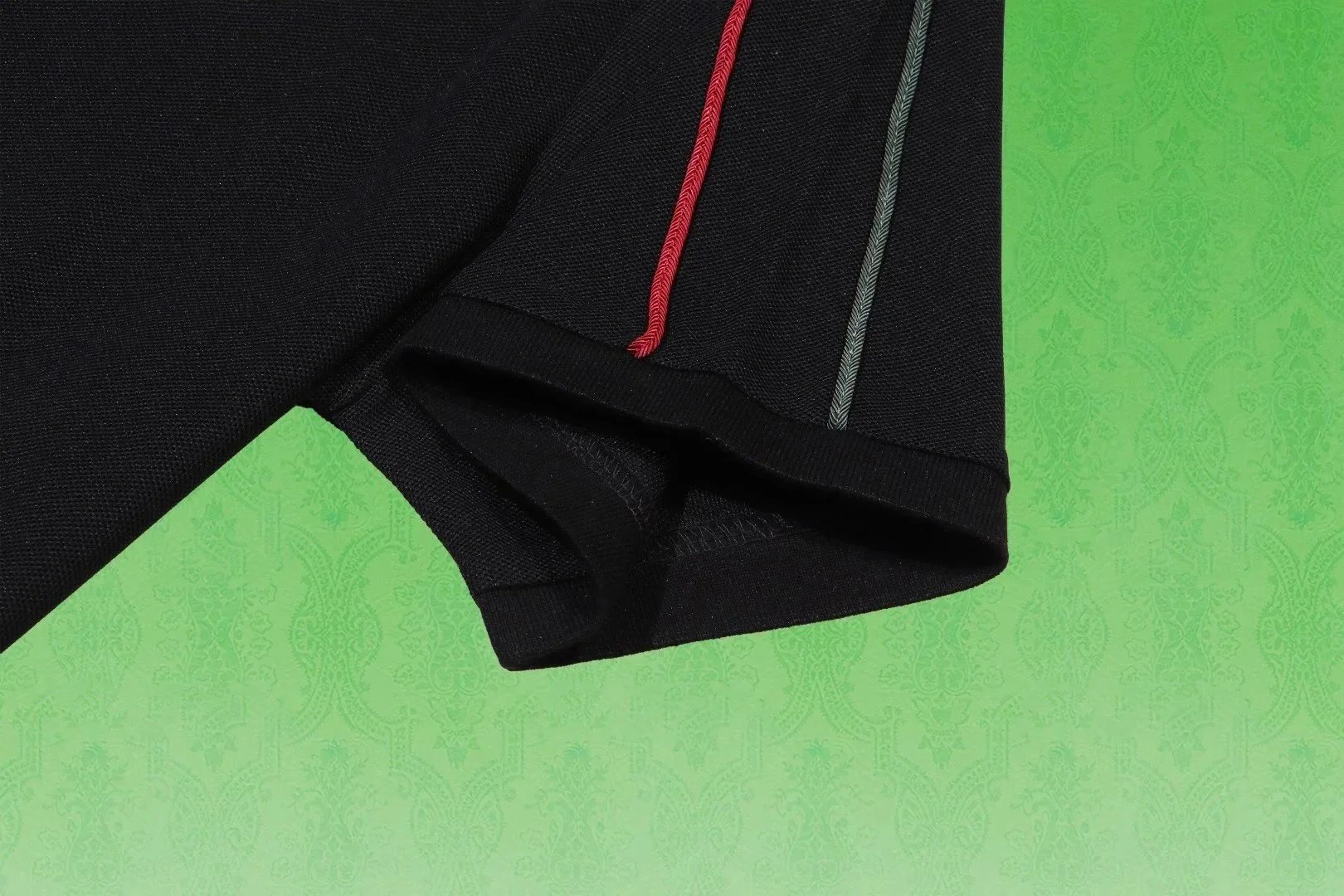 Gucci Embroidered Polo Navy with Red Trim Polo Shirt - 8