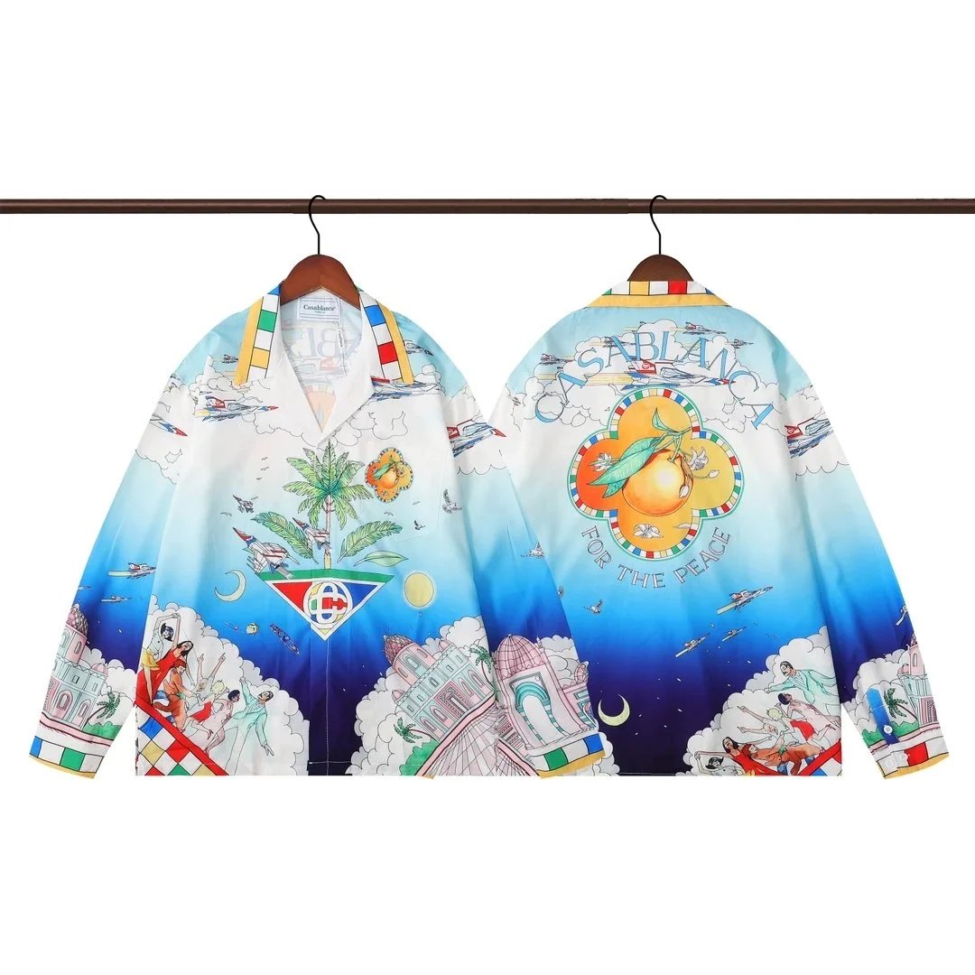 Casablanca Casa Print Long-Sleeve Shirt Multicolor - 9