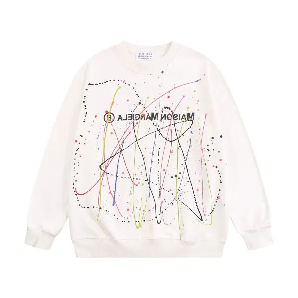 Maison Margiela 22 Logo Print Black Hoodie - 16