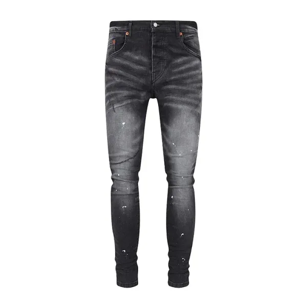 Off-White Paint Splatter Distressed Skinny Jeans - 17