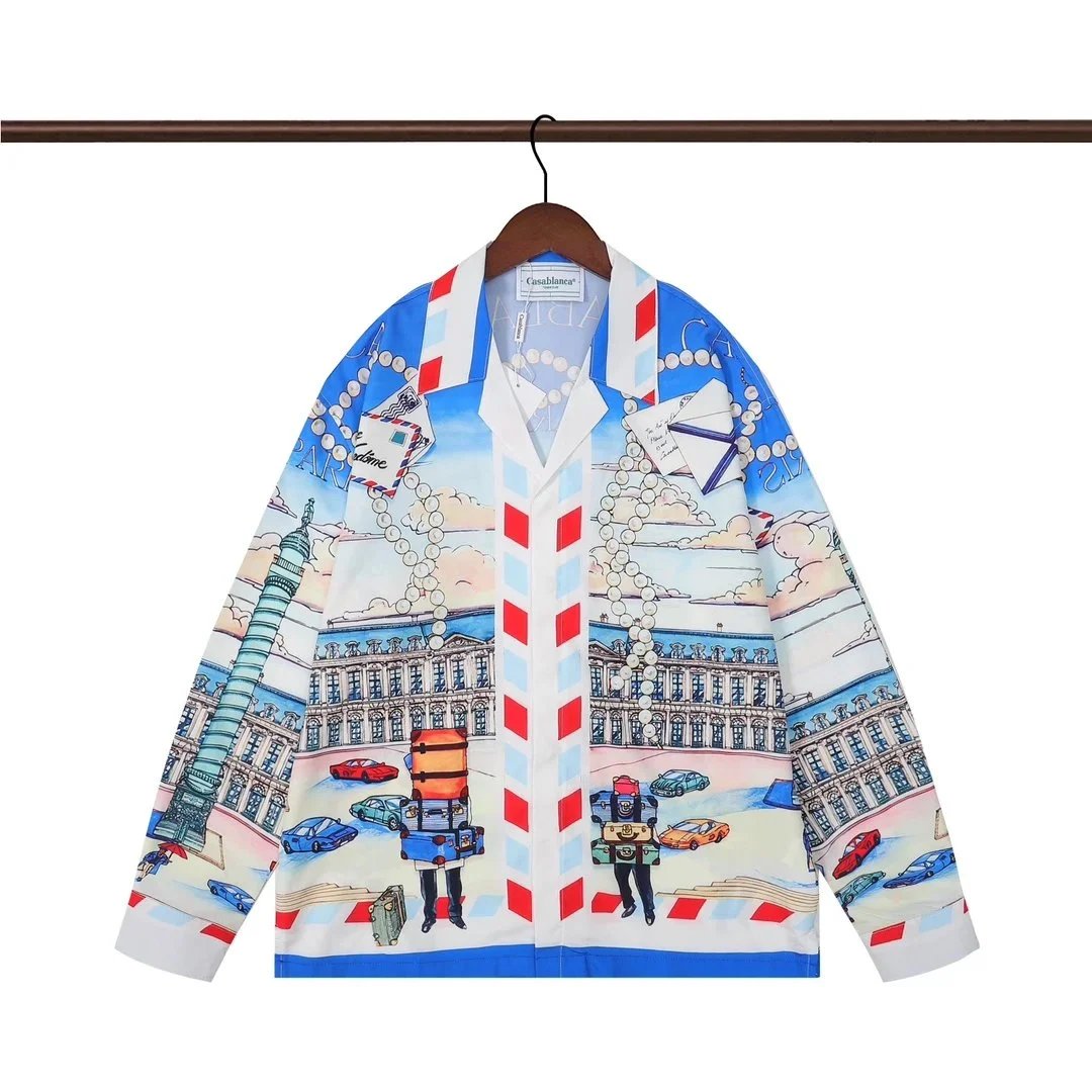Casablanca Casa Print Long-Sleeve Shirt Multicolor - 18