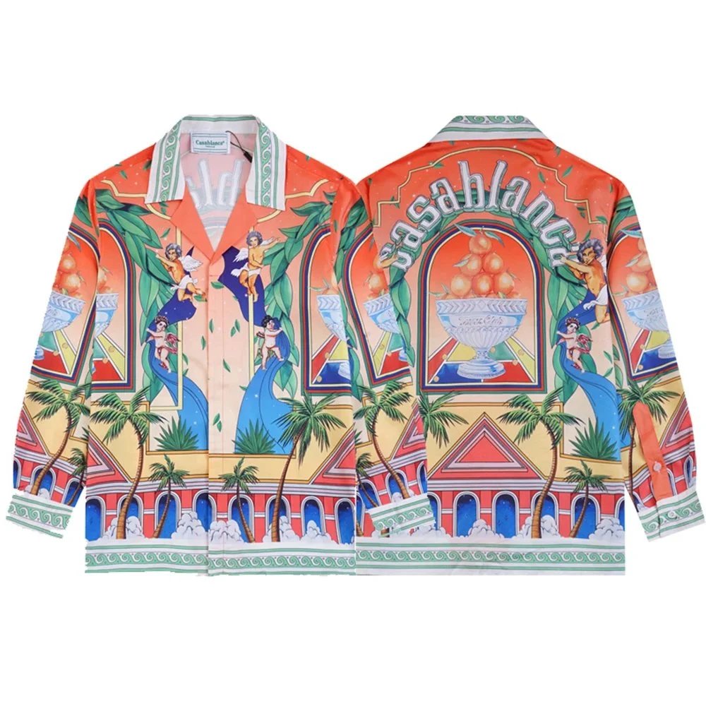 Casablanca Casa Print Long-Sleeve Shirt Multicolor - 25