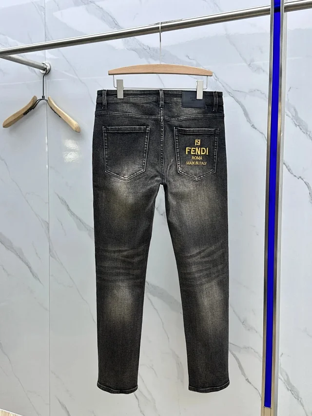 Fendi Jeans FF monogram straight-leg product detail image 14