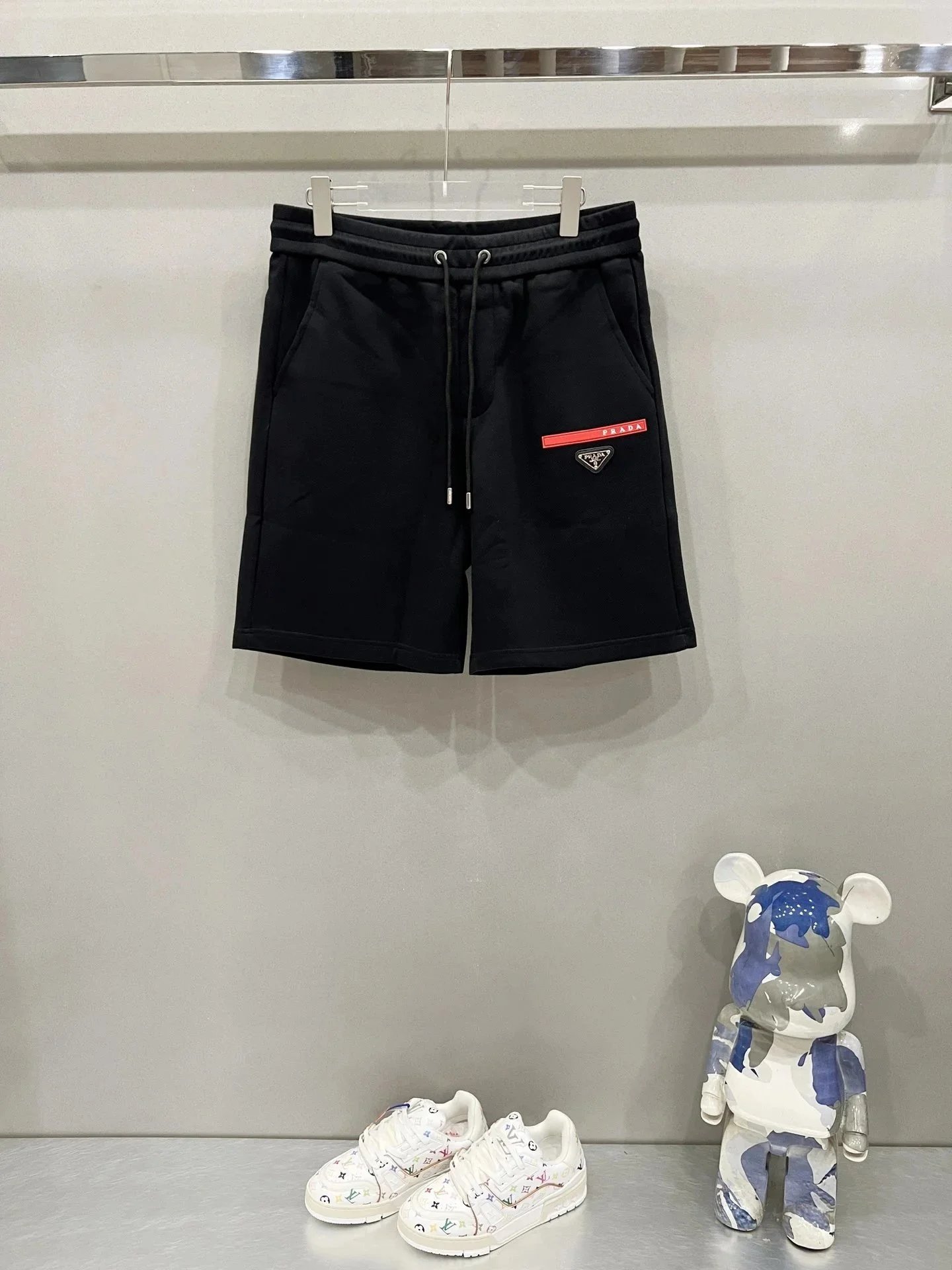Prada Logo-Embroidered White Cotton Shorts - 37