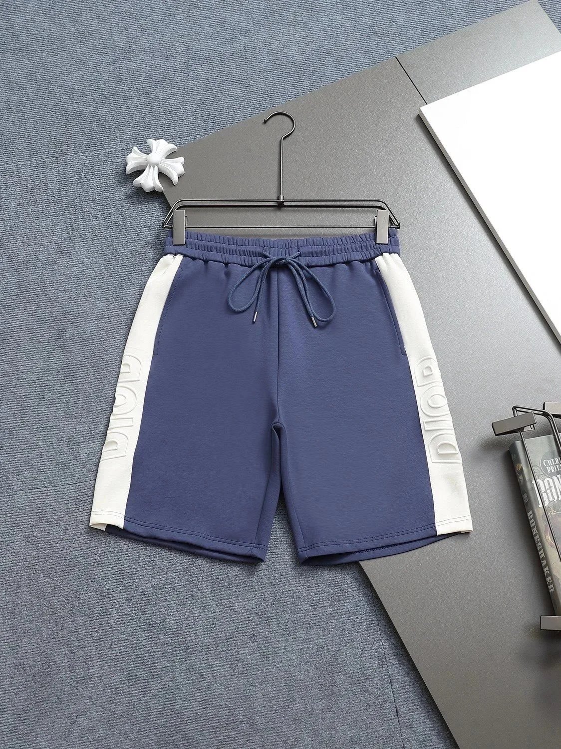 Dior Oblique Print Shorts Beige Brown Striped Cuff Shorts - 39