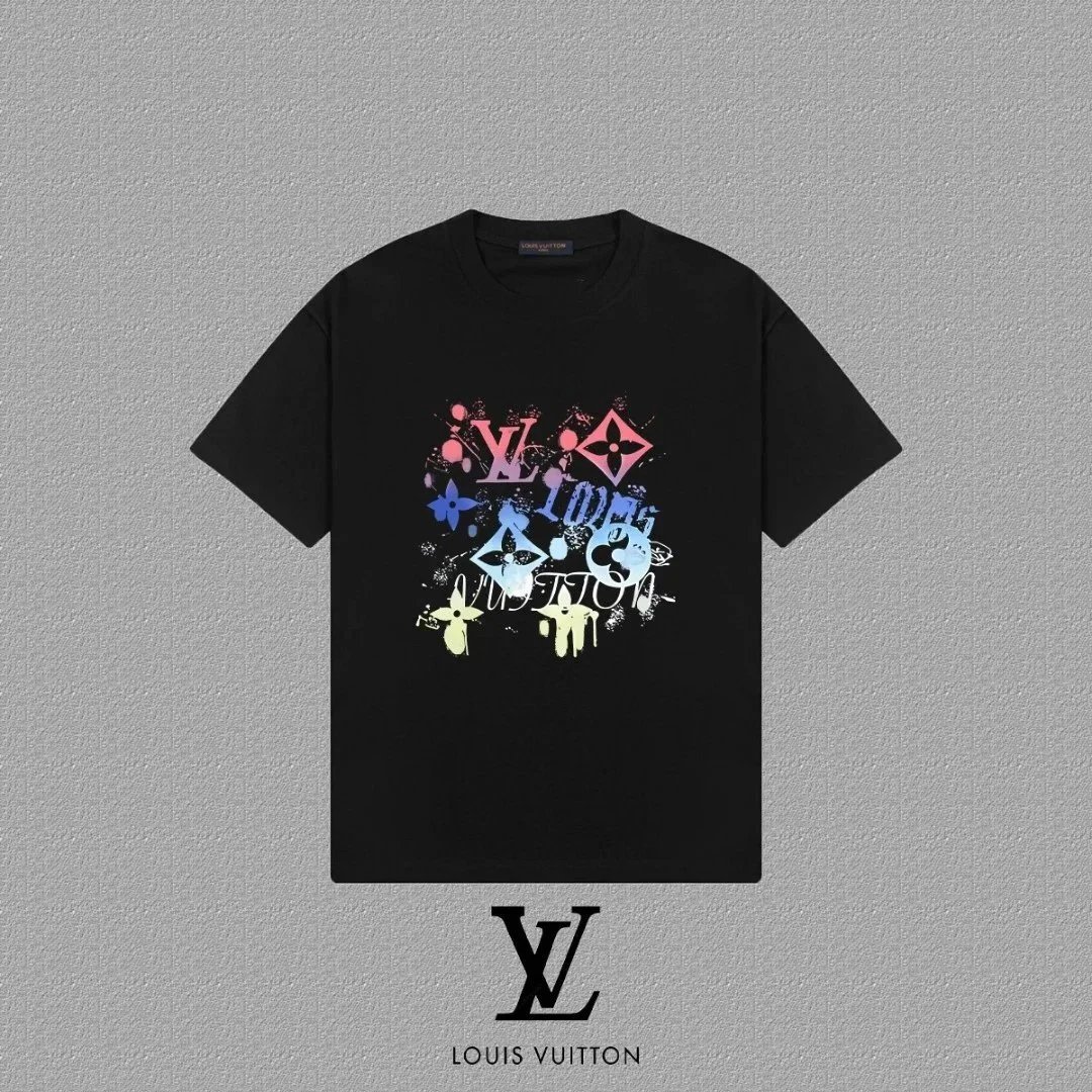 Louis Vuitton Paris River Scene Graphic T-Shirt Black - 15