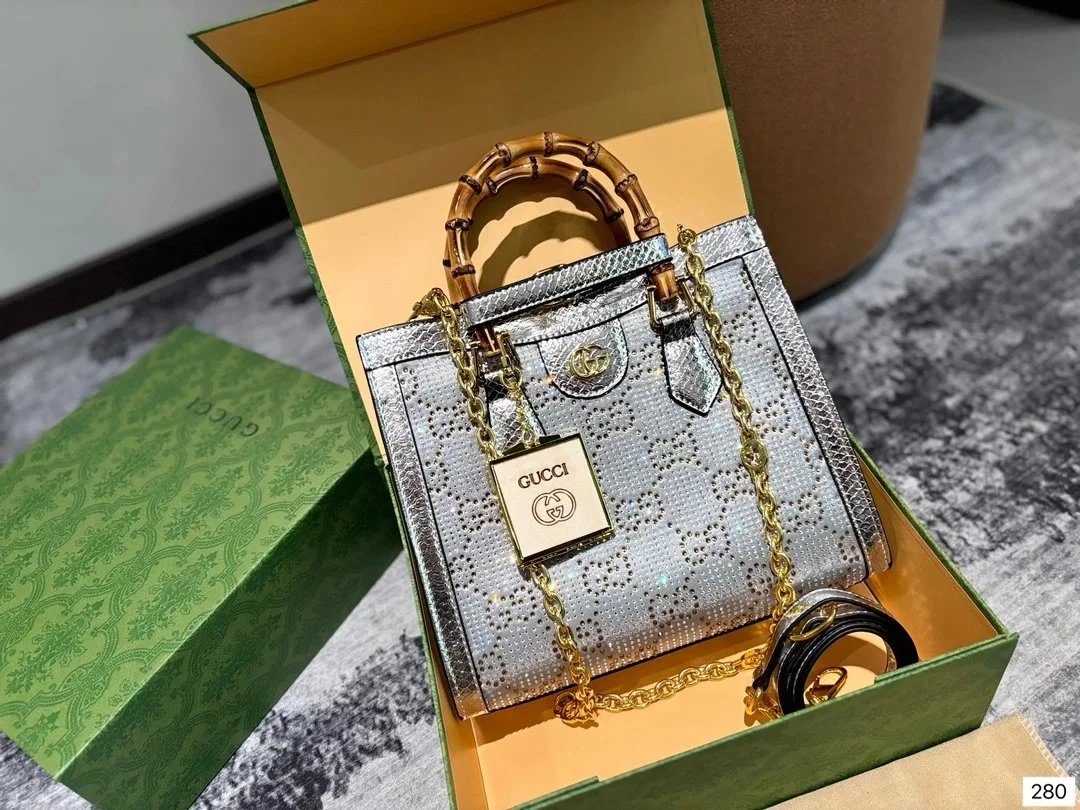Gucci Hobo Bucket Bag Beige Brown GG Monogram with Web Stripe Shoulder Bag - 33