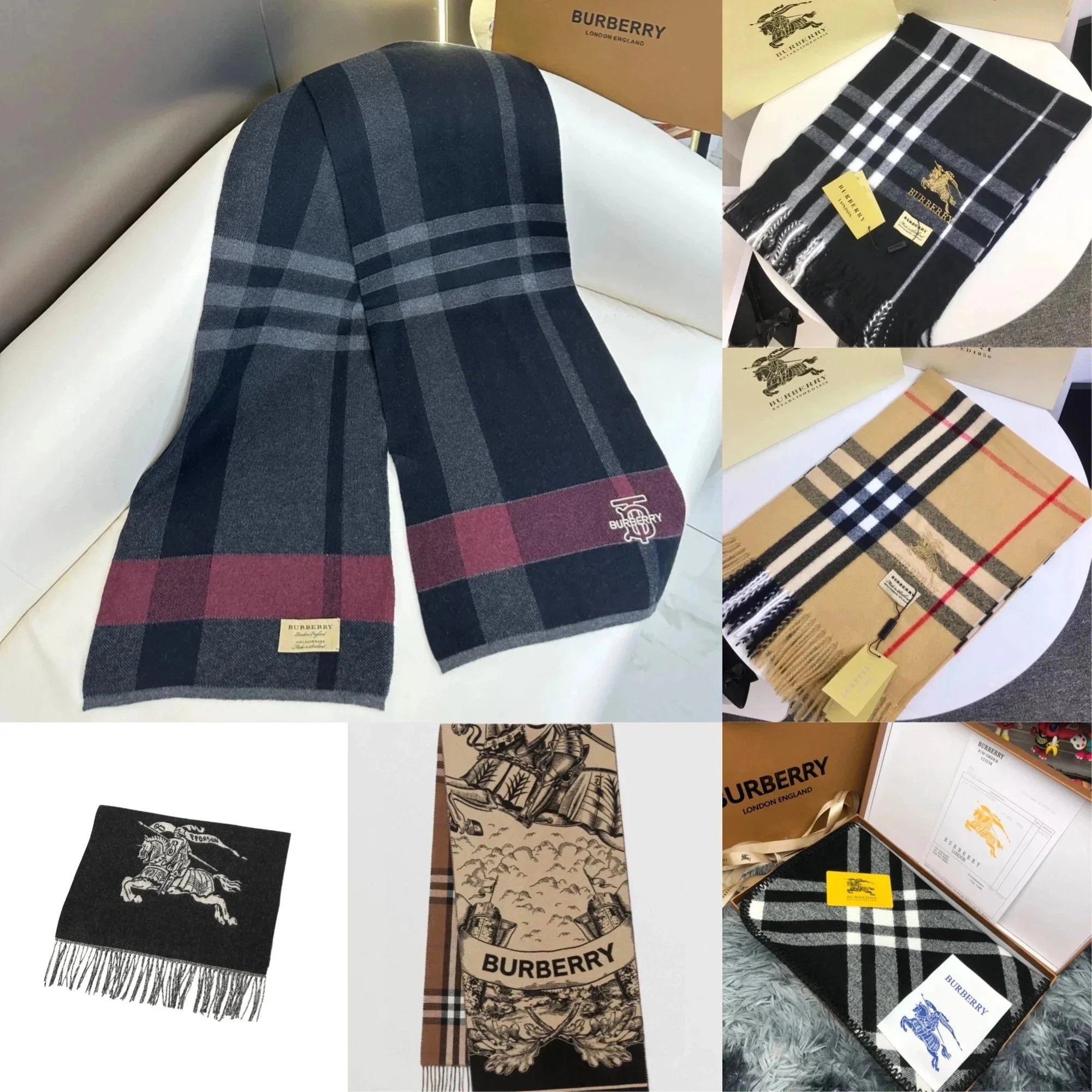 Burberry Check Pattern Scarf [