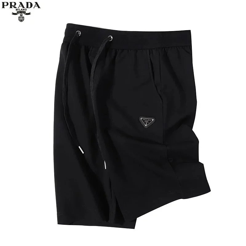 Prada Logo-Embroidered White Cotton Shorts - 10