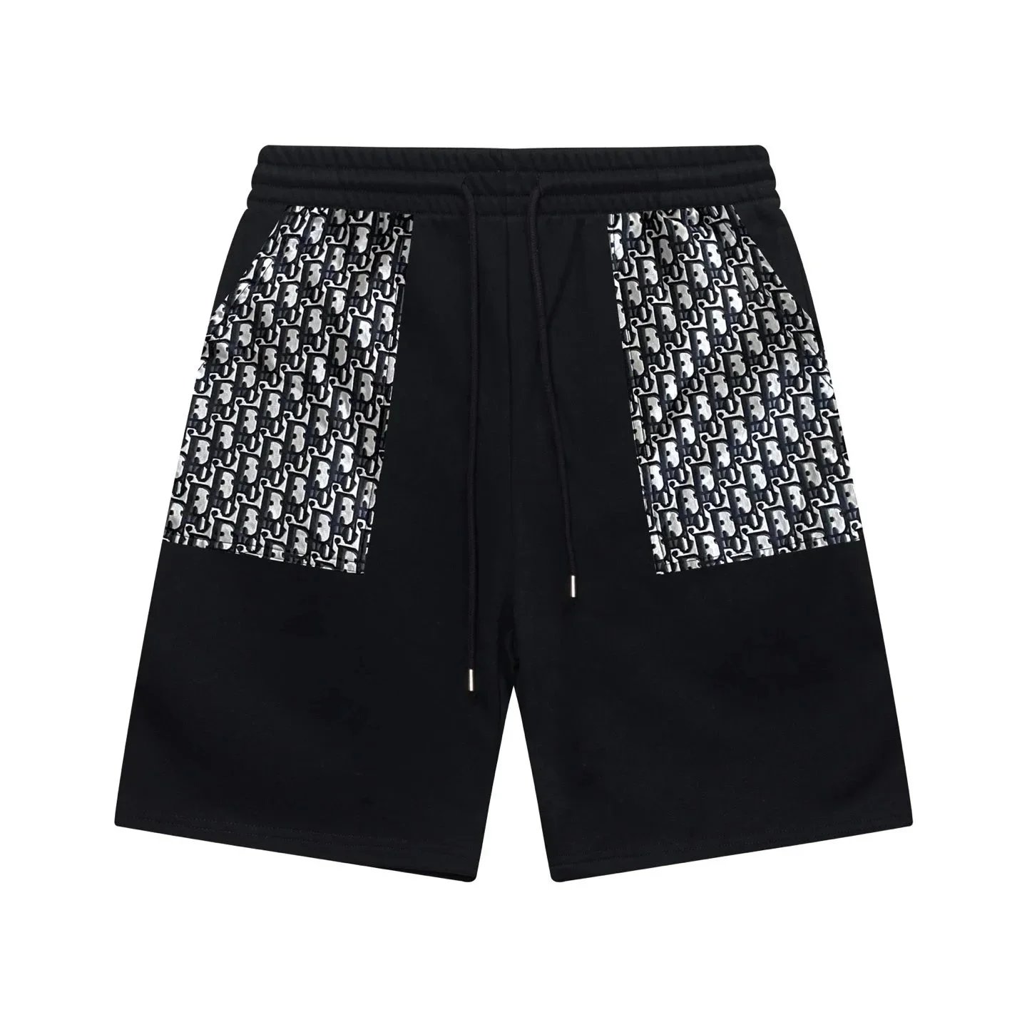 Dior Oblique Print Shorts Beige Brown Striped Cuff Shorts - 25
