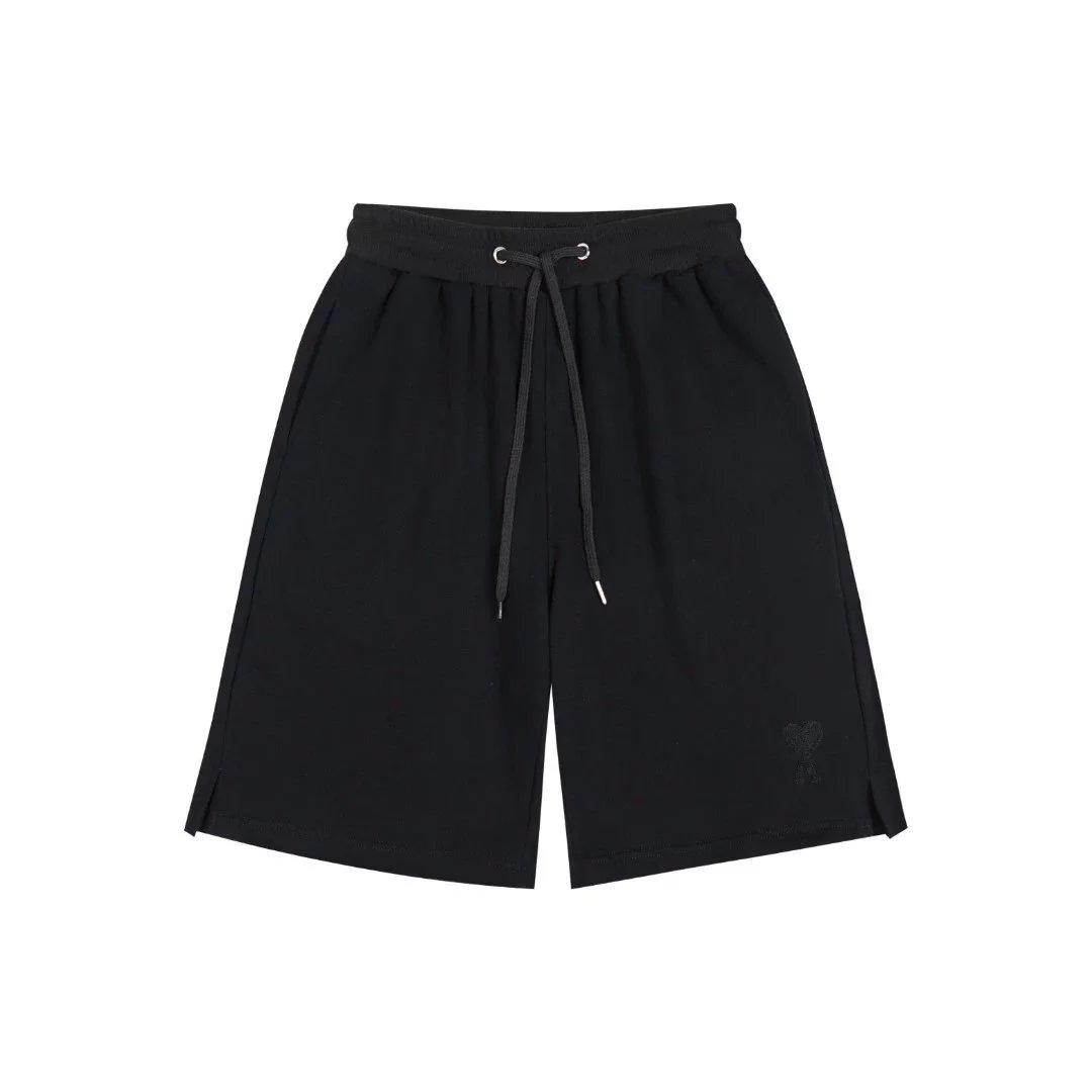 Ami Paris Heart Logo Shorts Beige - 31