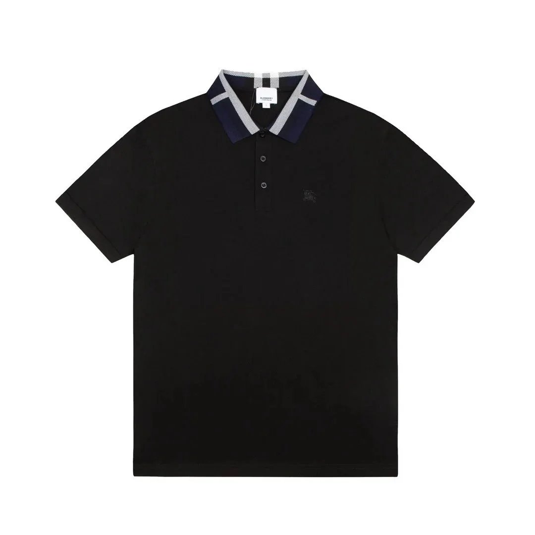 Burberry Equestrian Knight Embroidered Black Polo Tops Polo - 27