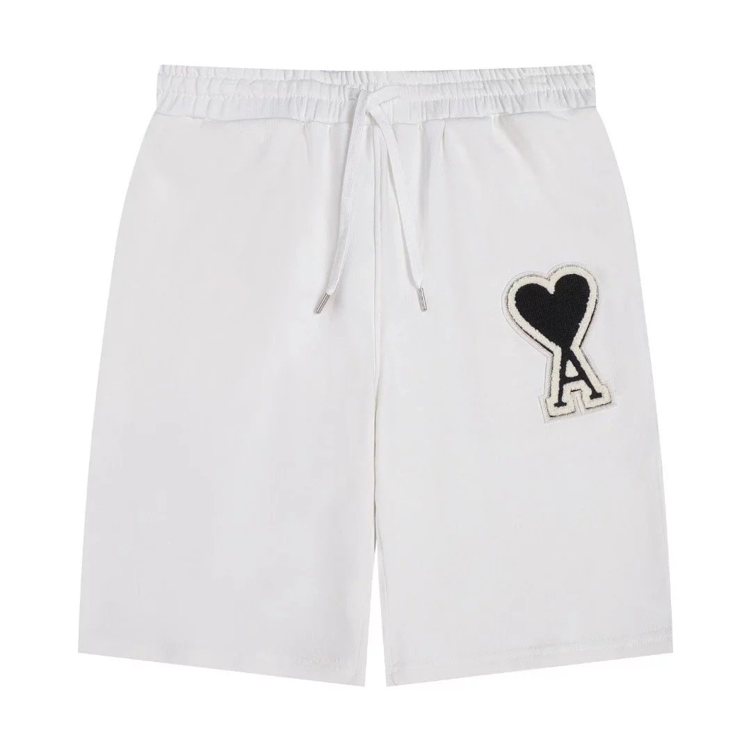 Ami Paris Heart Logo Shorts Beige - 39