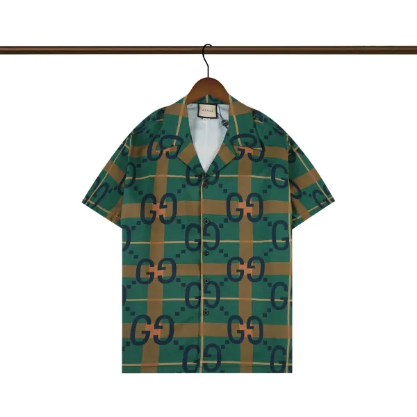 Gucci GG Embroidered Shirt White with Red-Green Trim - 30