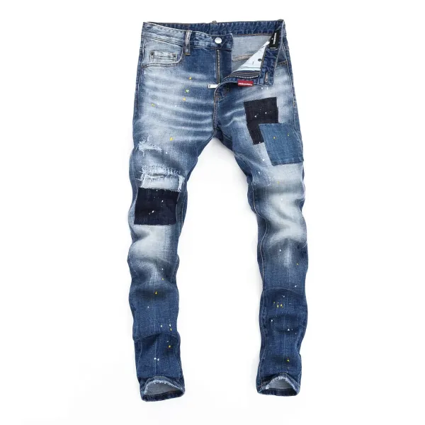 Dsquared2 Distressed Bleach-Splatter Denim Jeans - 16