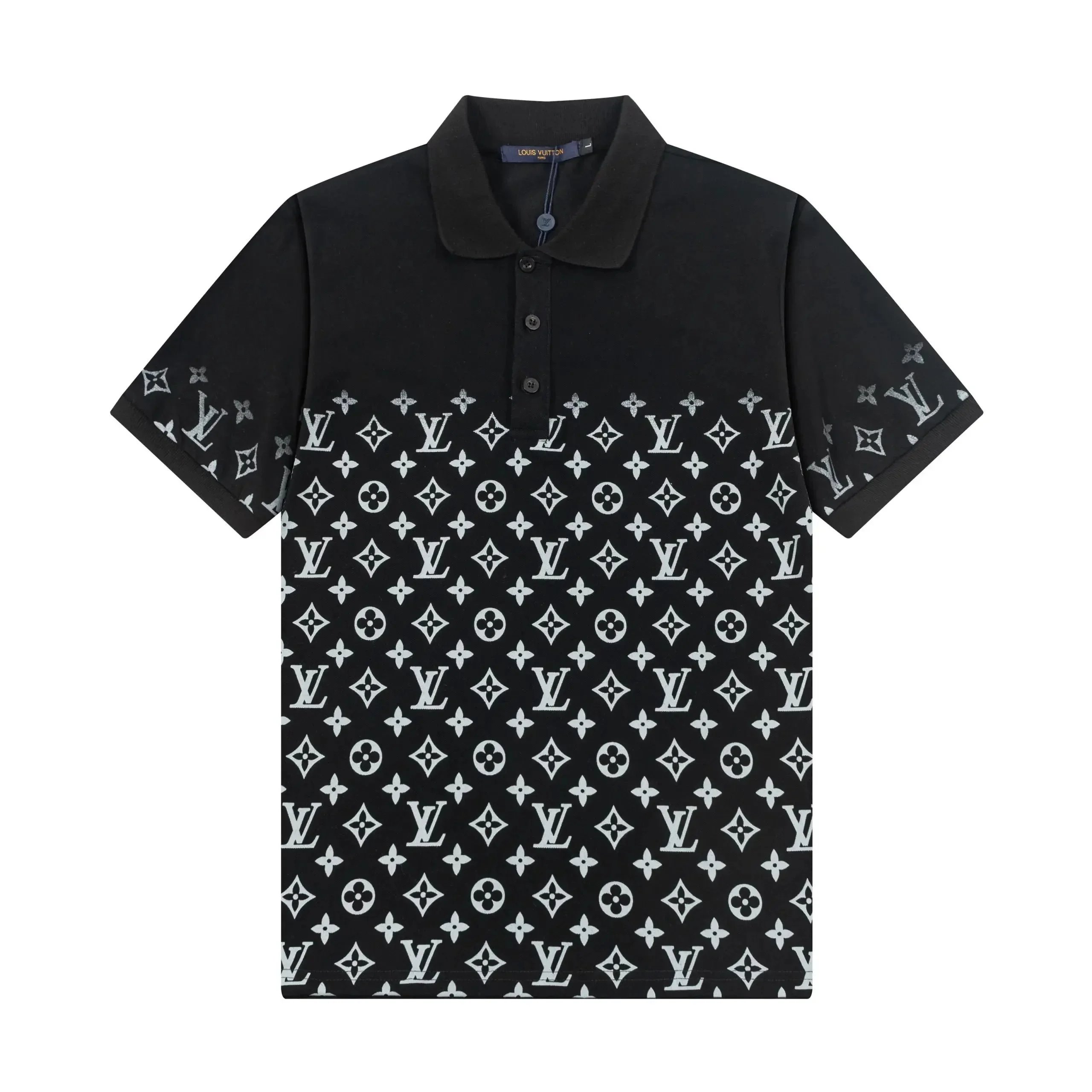Louis Vuitton Monogram Square Patch Polo Gray Polo Shirt - 4