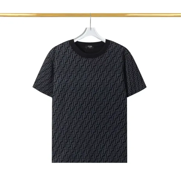 Fendi FF Monogram All-Over Black T-Shirt - 34