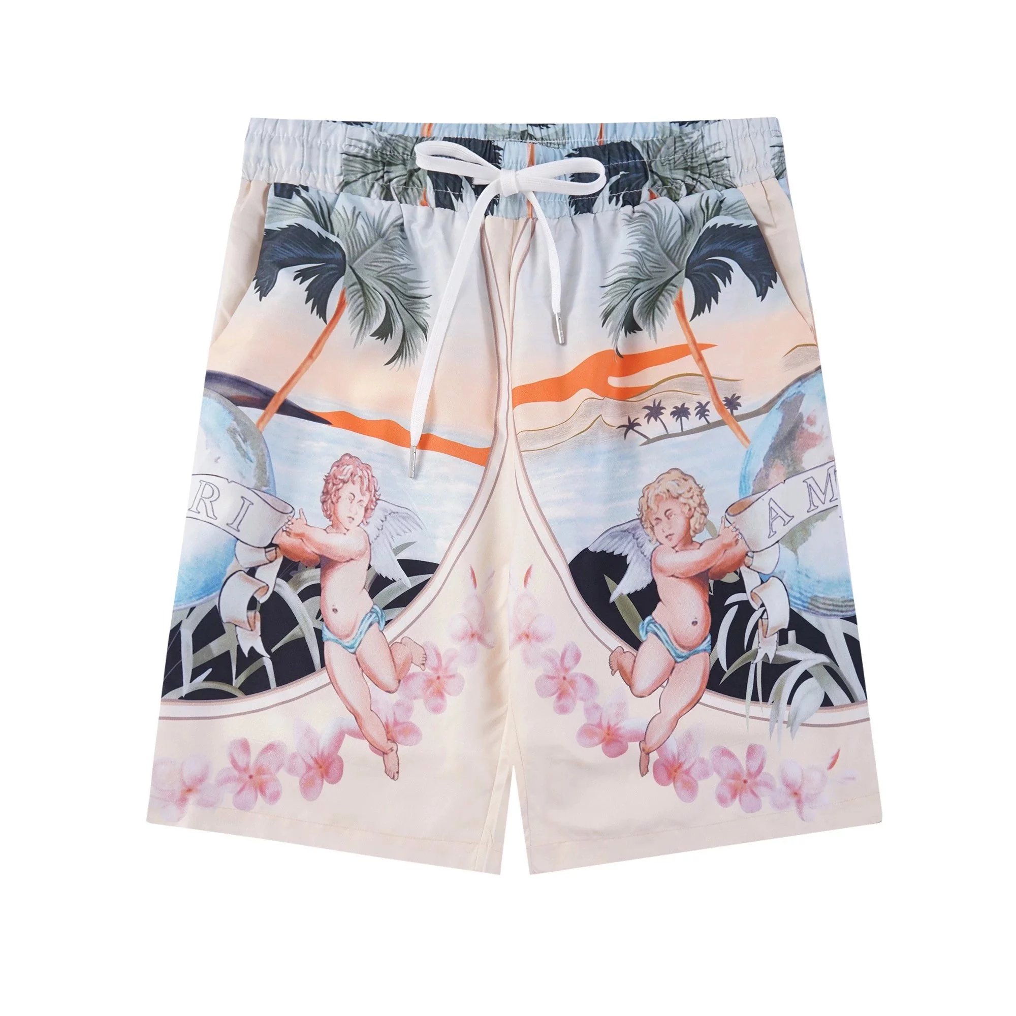 Design District Arts Summer Shorts Beige Multicolor - 44
