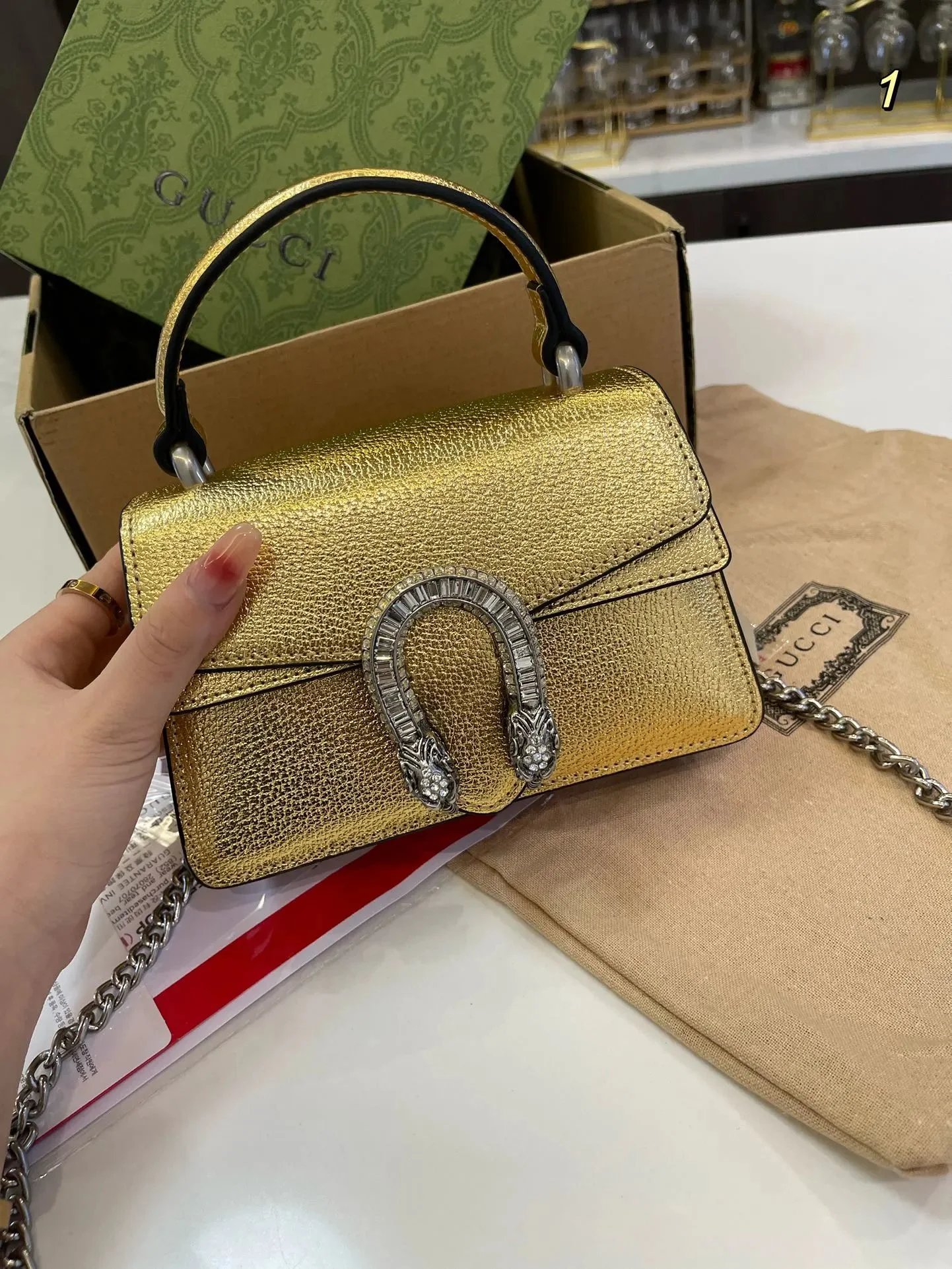 Gucci Marmont Mini Matelassé Leather Shoulder Bag Black with Gold Hardware - 19