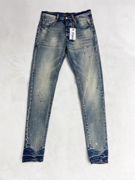 Off-White Paint Splatter Distressed Skinny Jeans - 36