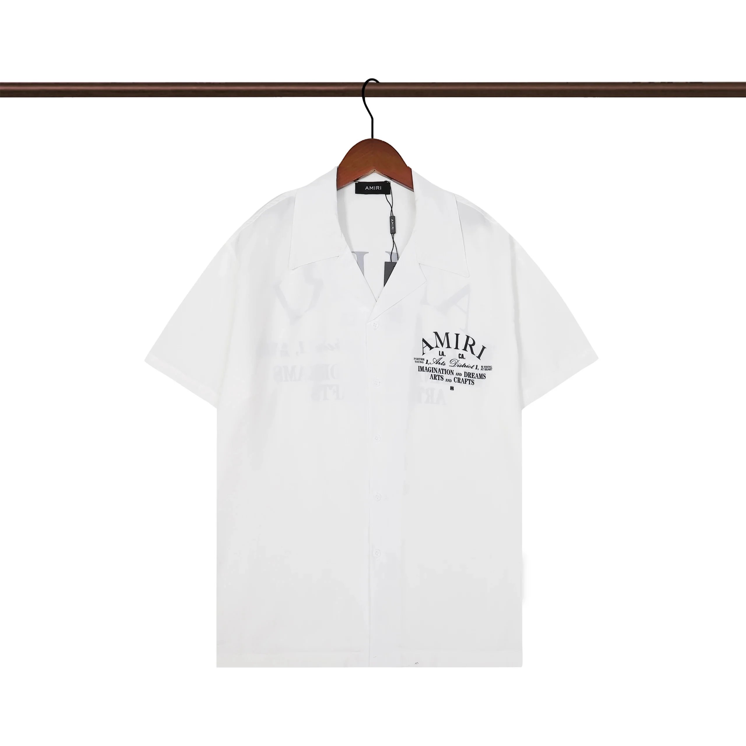 Amiri Graffiti Print Short-Sleeve Shirt Navy - 16