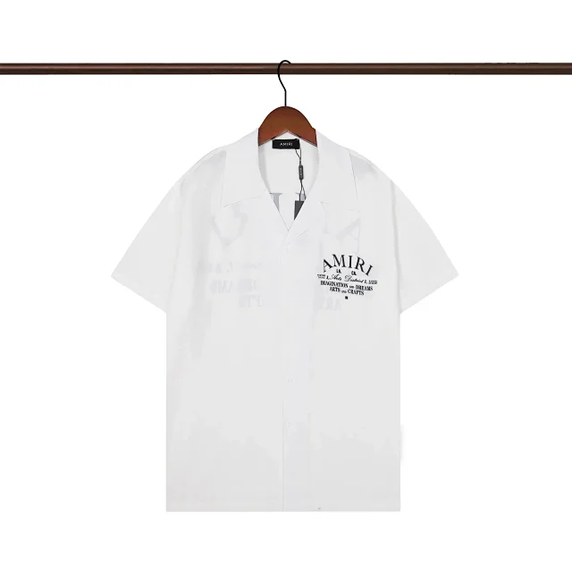 AMIRI Shirts Short-sleeve logo-print button-up product detail image 15