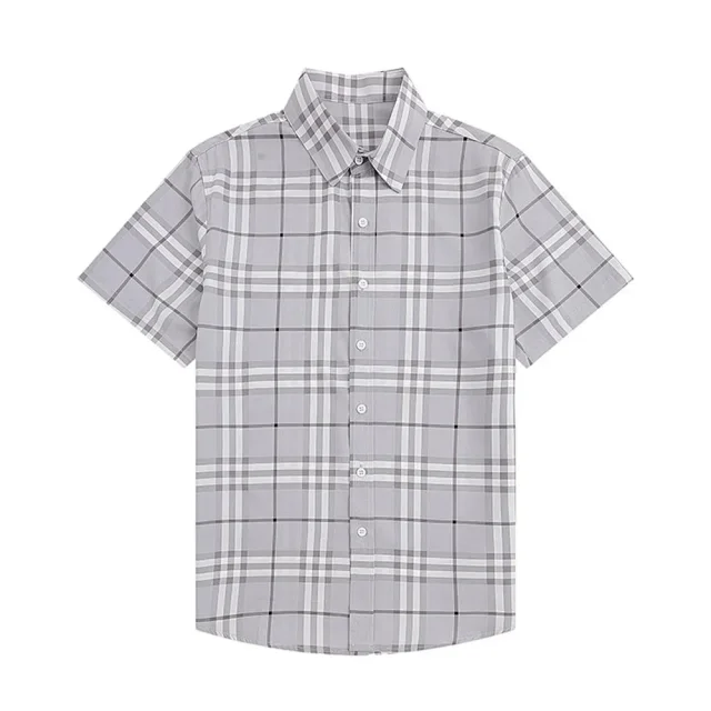 Burberry Shirts Short-Sleeve Check Button-Up Shirt product detail image 30