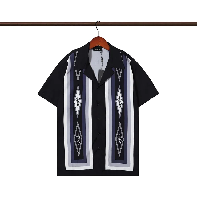 AMIRI Shirts Short-sleeve logo-print button-up product detail image 17