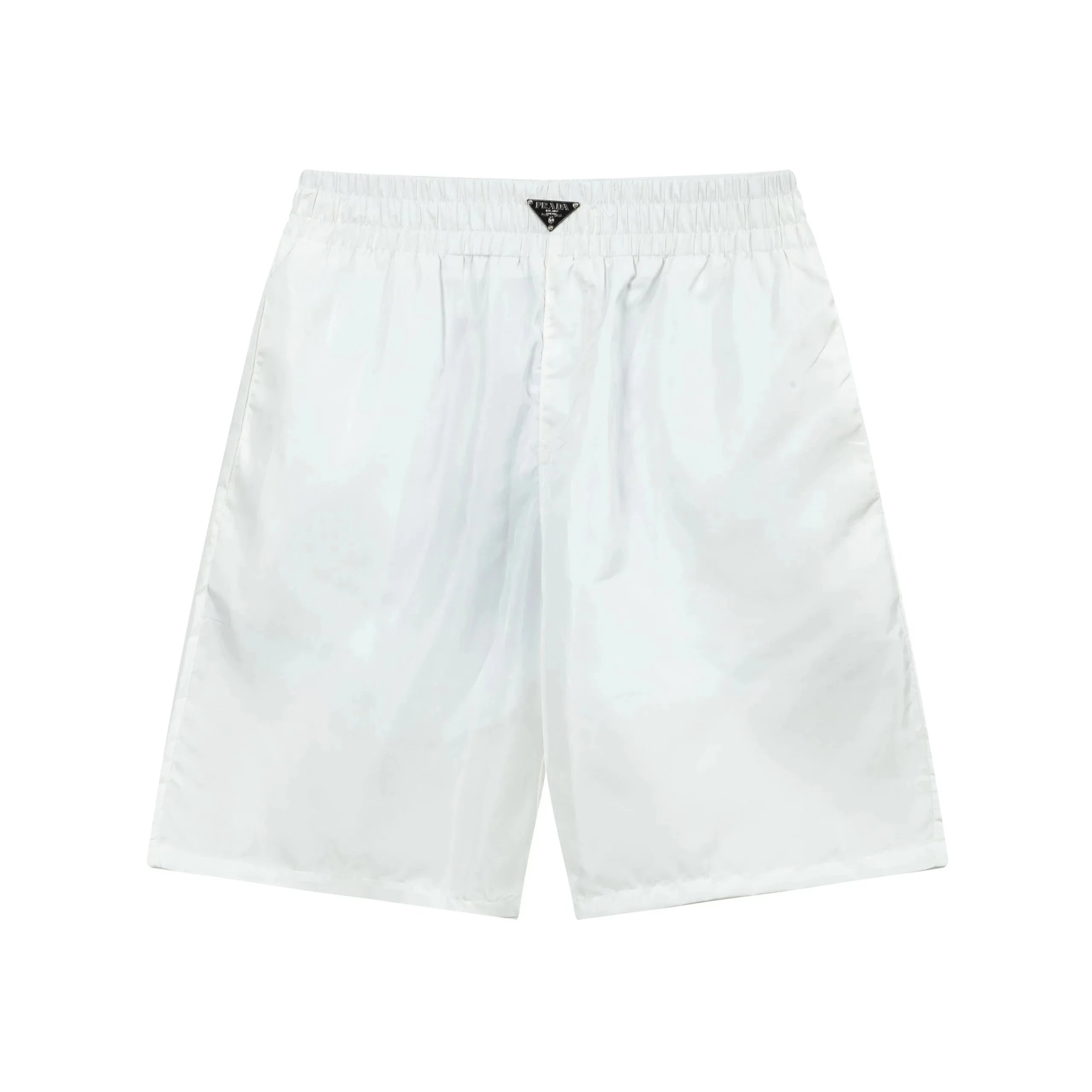 Prada Logo-Embroidered White Cotton Shorts - 17