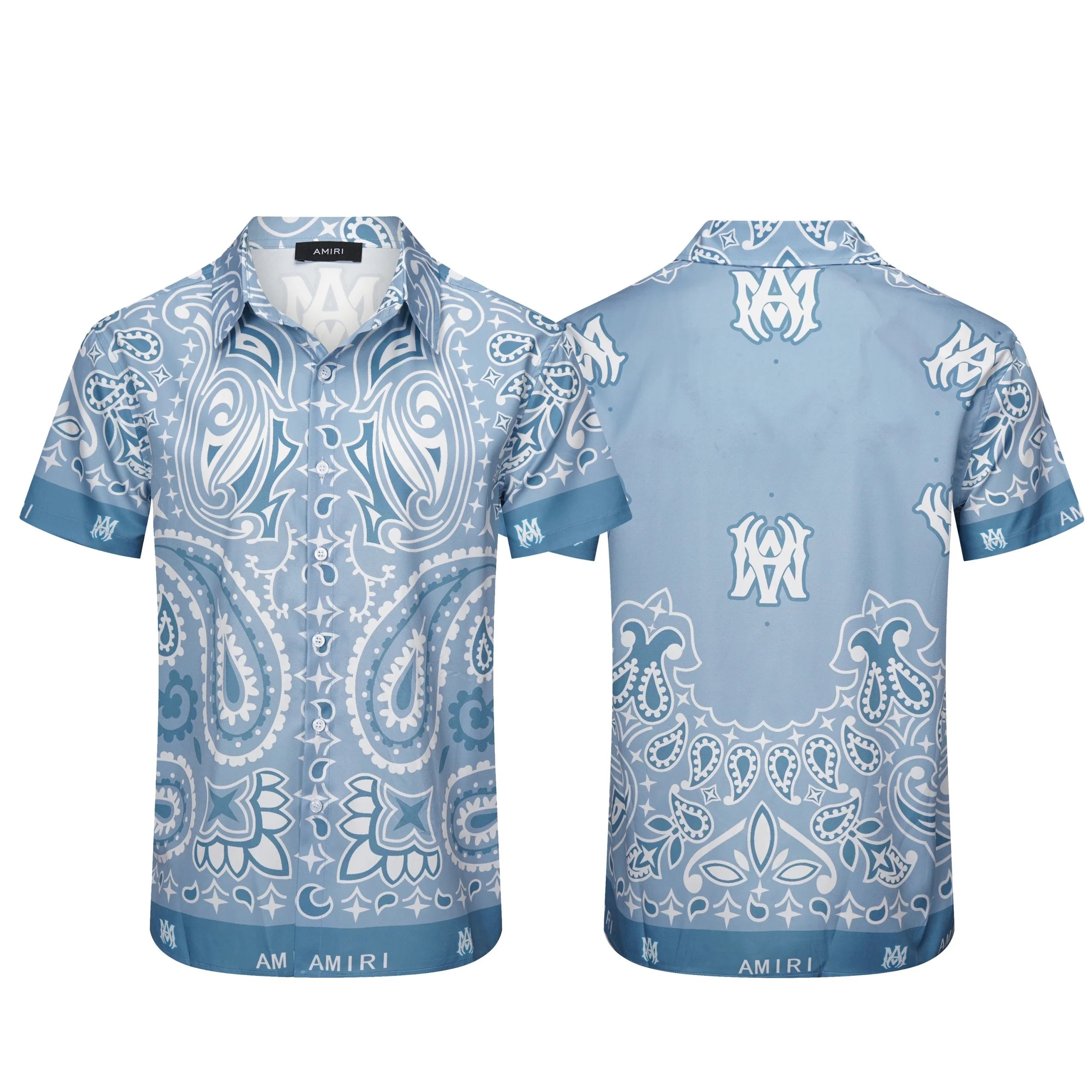 Amiri Floral Print Short-Sleeve Shirt Navy - 21