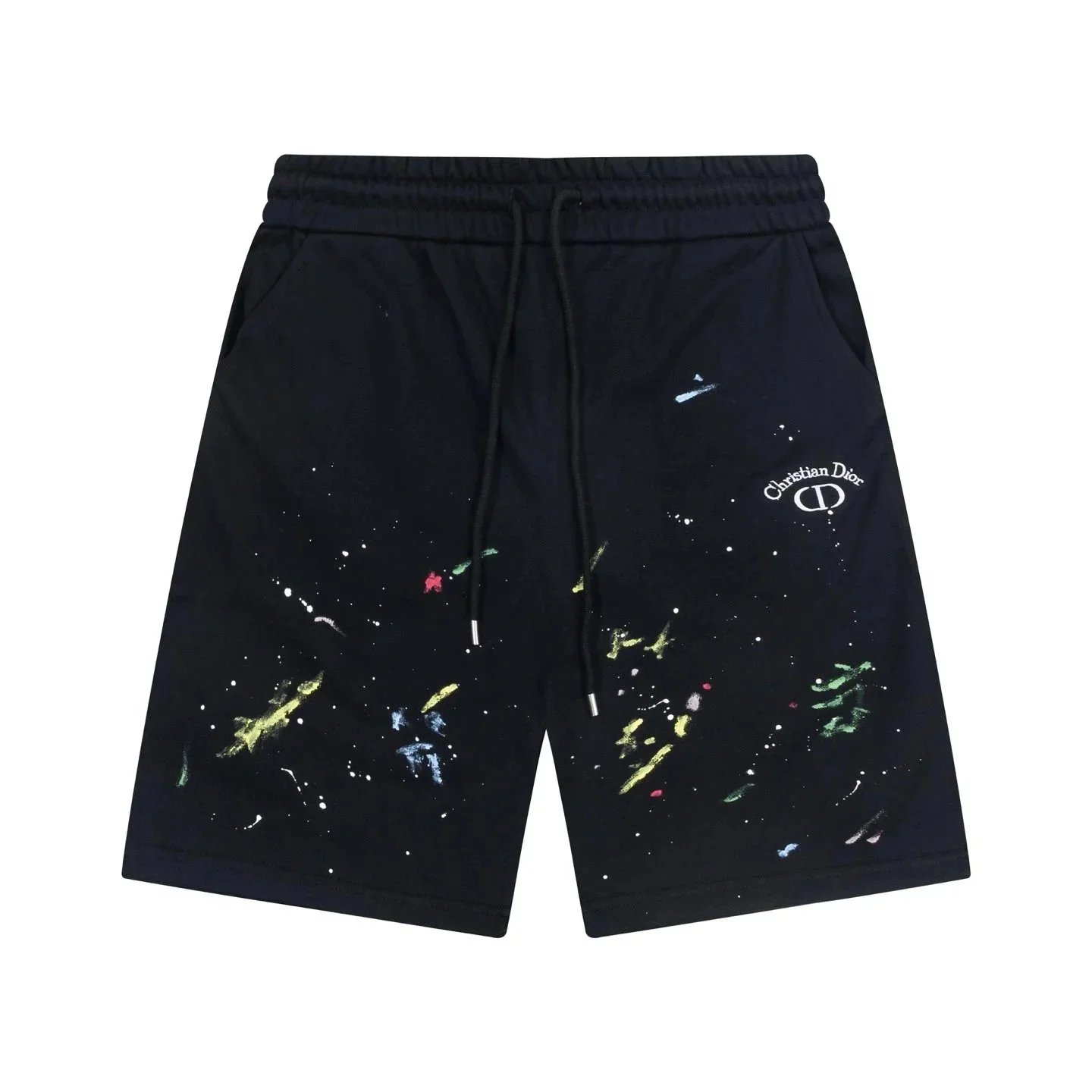 Dior Oblique Print Shorts Beige Brown Striped Cuff Shorts - 26