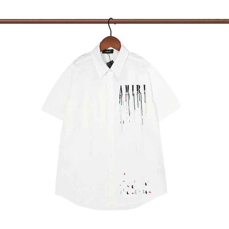 Amiri Floral Print Short-Sleeve Shirt Navy - 23