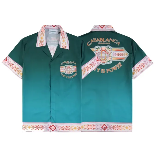 Casablanca Patterned Green Polo Shirt - 19