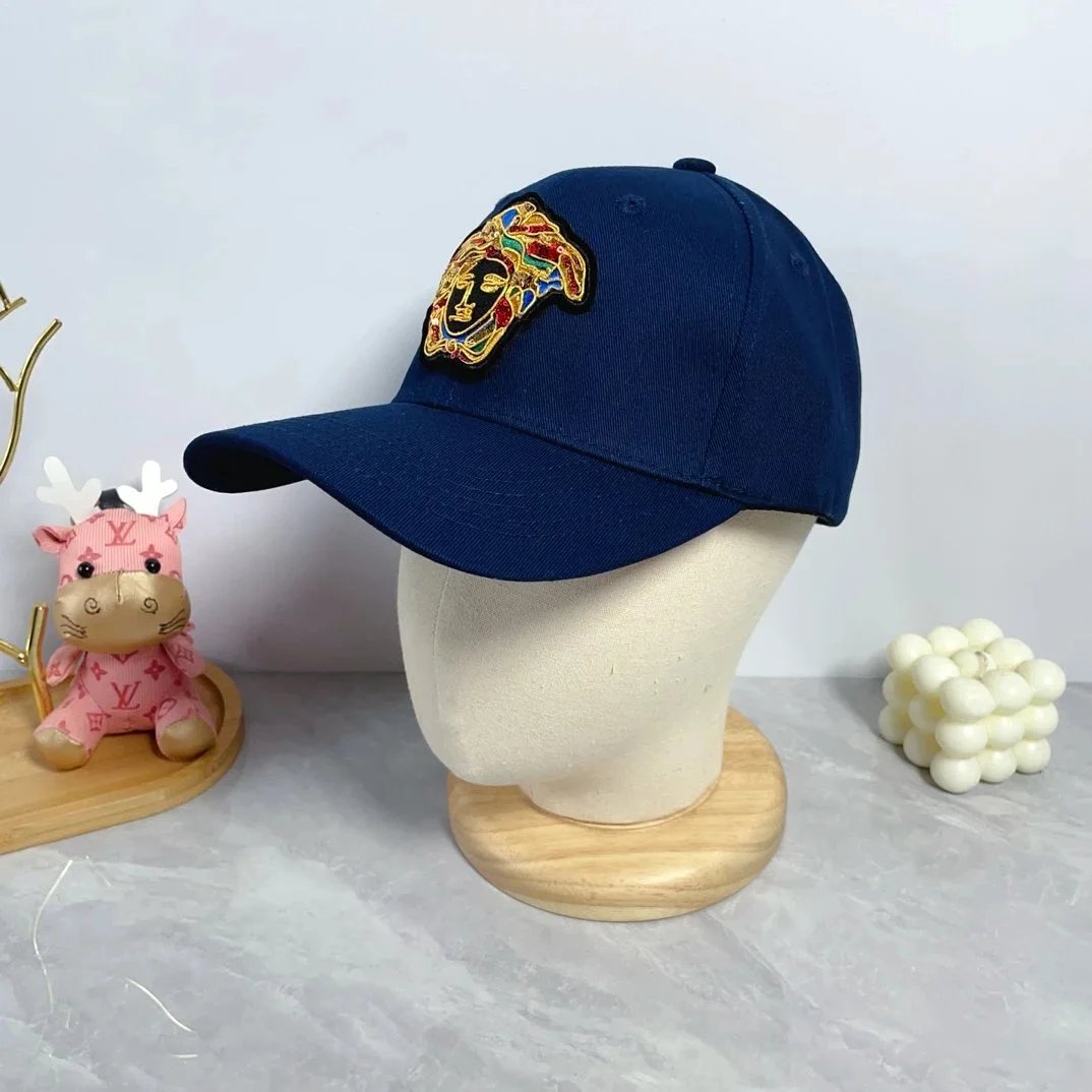 Unbranded Hats Baseball Cap with Embroidered Medusa-Style Patch image 2