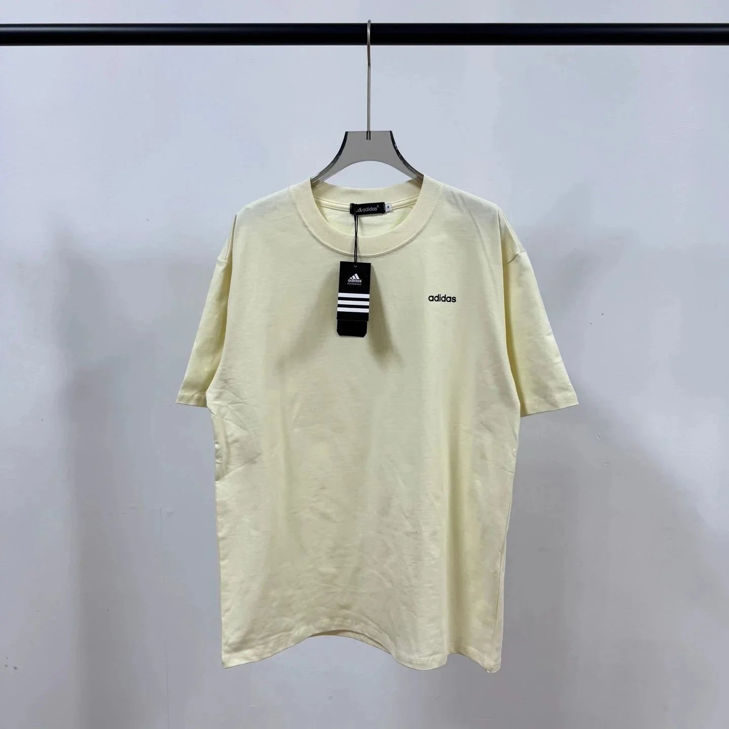 Adidas Logo T-Shirt Pale Yellow T-Shirt - 11