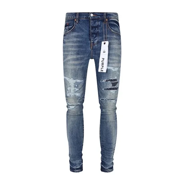 Purple Jeans Slim-Fit Distressed product detail image 16