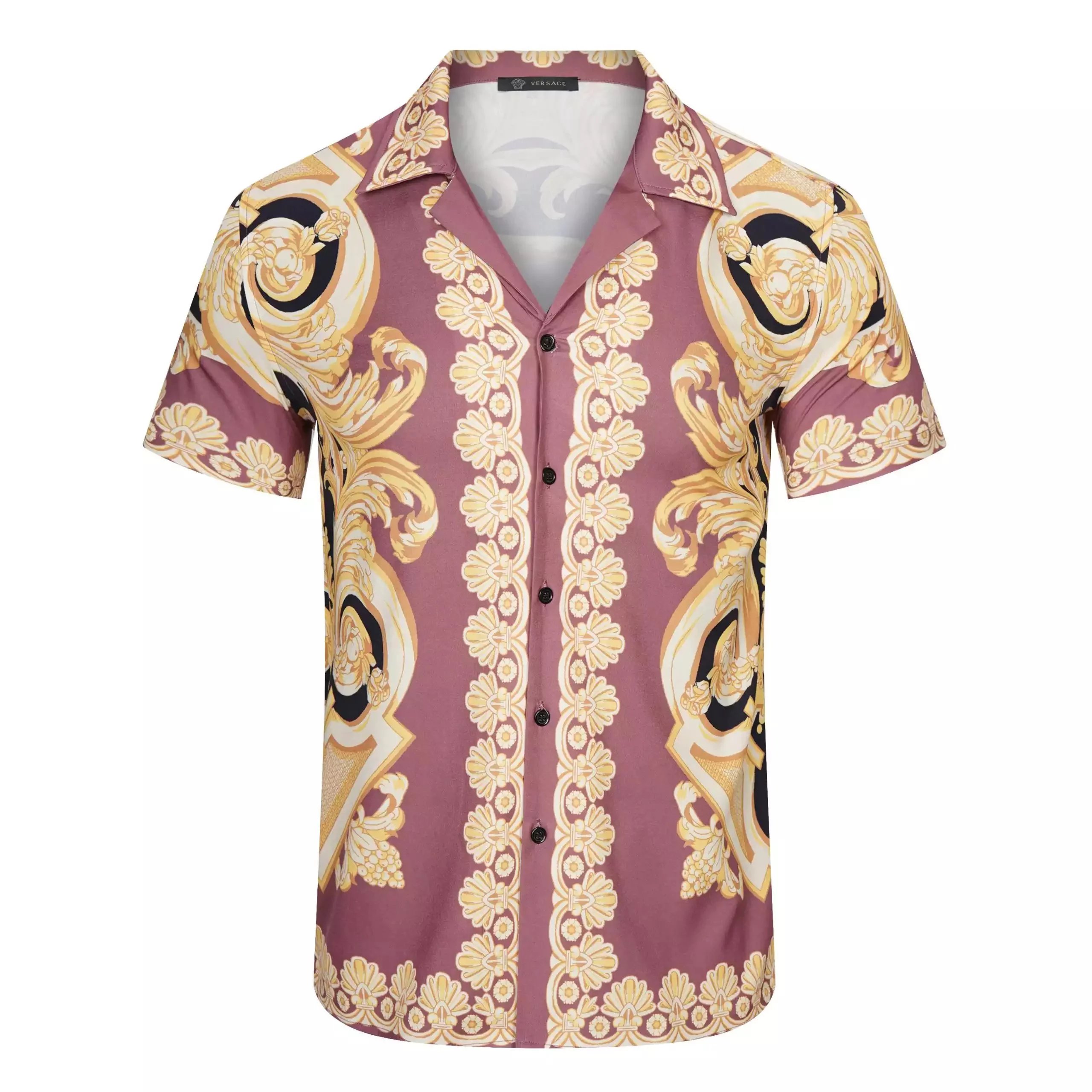 Versace Medusa Psychedelic Print Short-Sleeve Shirt Multicolor - 18