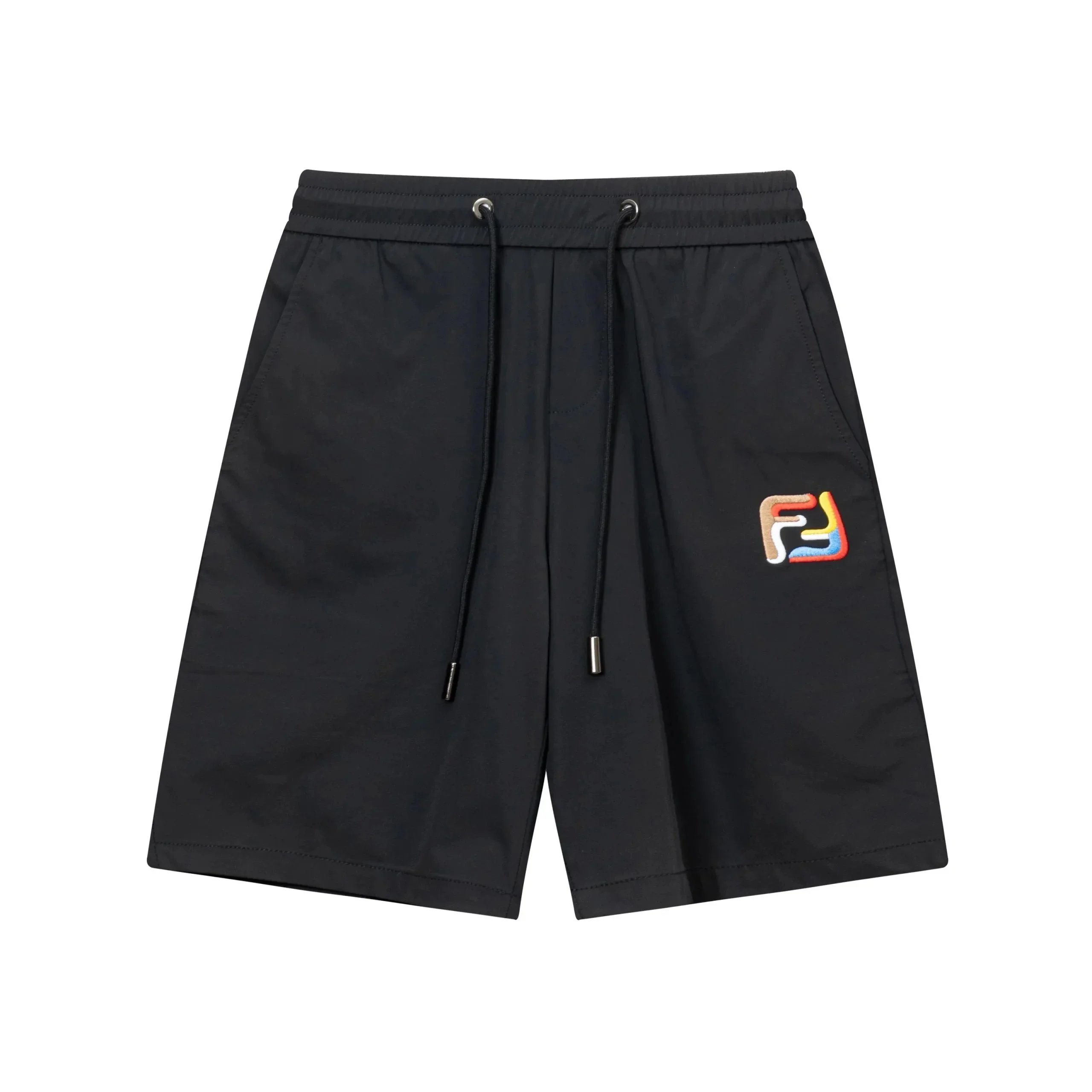Fendi FF Monogram Print Drawstring Waist Shorts Brown - 15