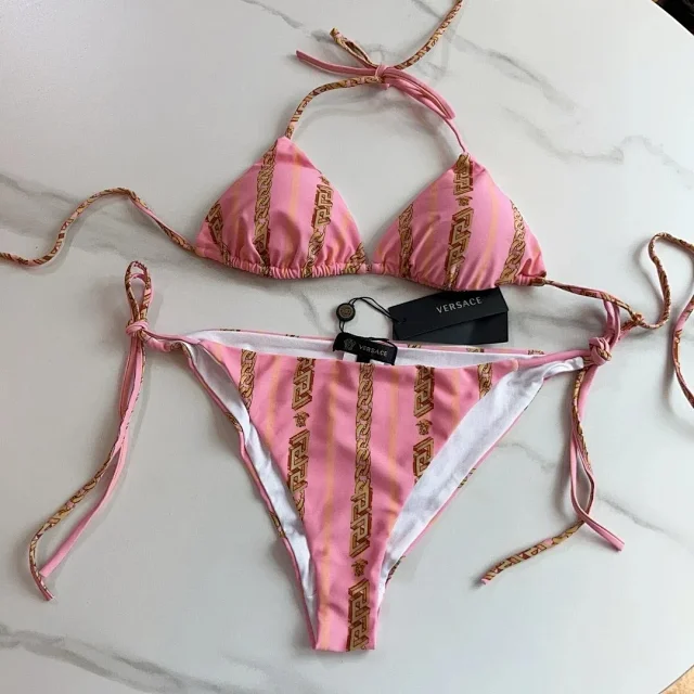 Versace Swimwear Triangle Tie-Side Bikini Set product detail image 10