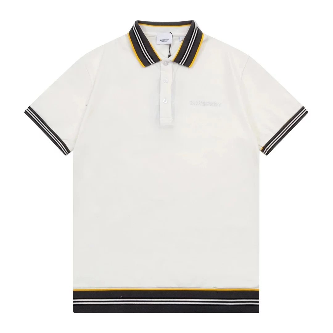 Burberry Leather-Patch Polo Black Polo Shirt - 17