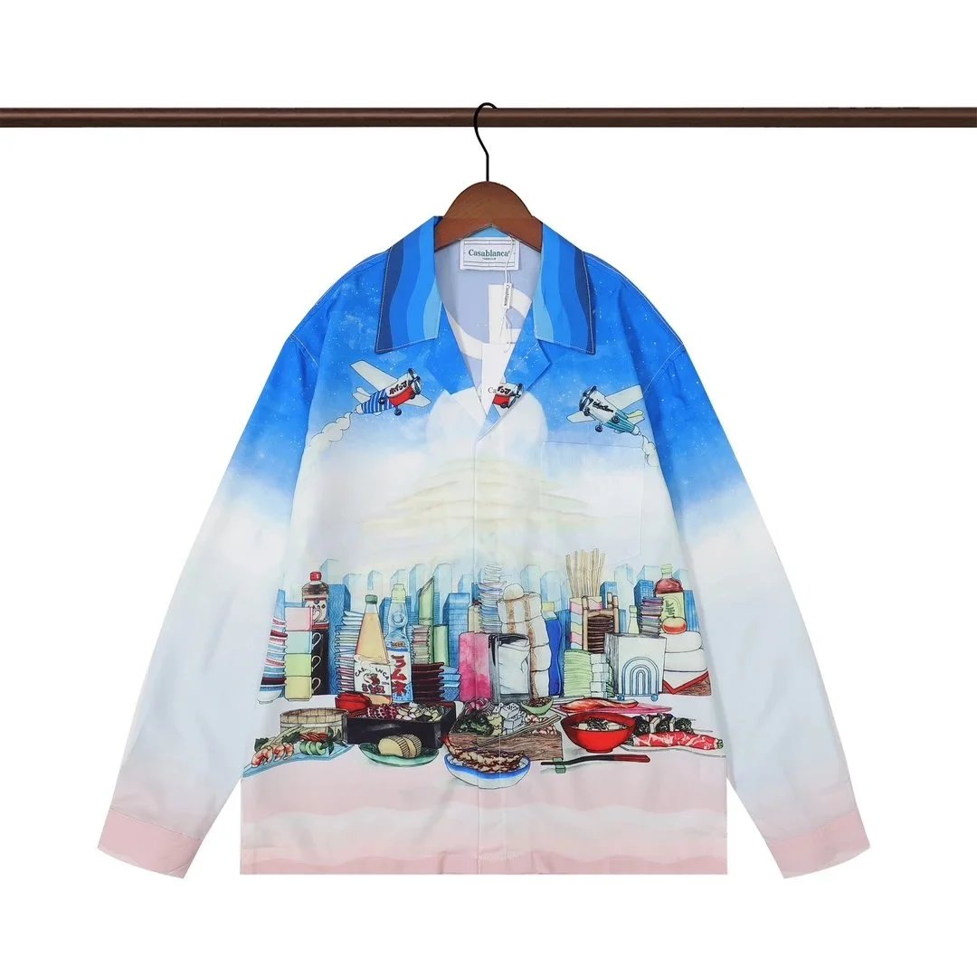 Casablanca Casa Print Long-Sleeve Shirt Multicolor - 16