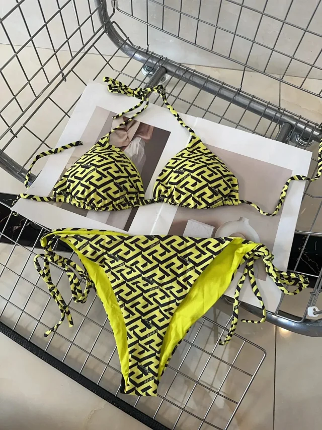Versace Swimwear Triangle Tie-Side Bikini Set product detail image 45