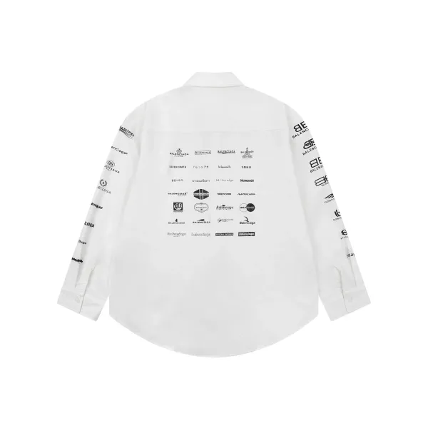 Balenciaga Logo Graffiti Print Black Shirt - 12