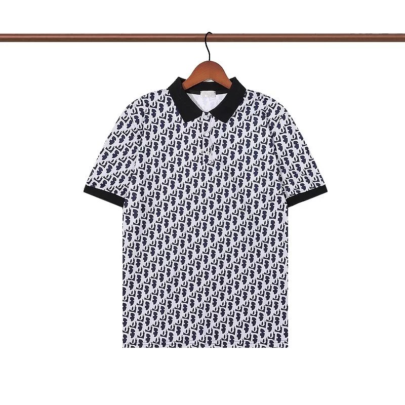 Dior Oblique Print Polo White Polo Shirt - 8