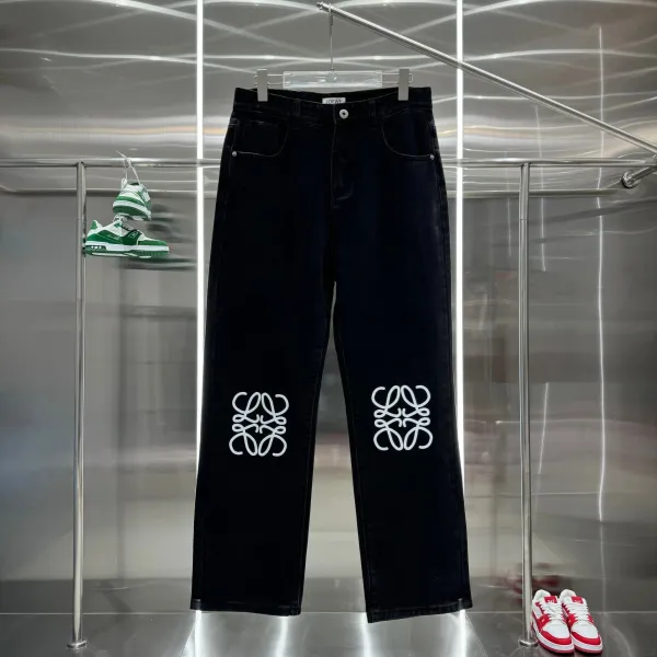 Loewe Anagram Logo Straight-Leg Jeans Dark Wash - 14