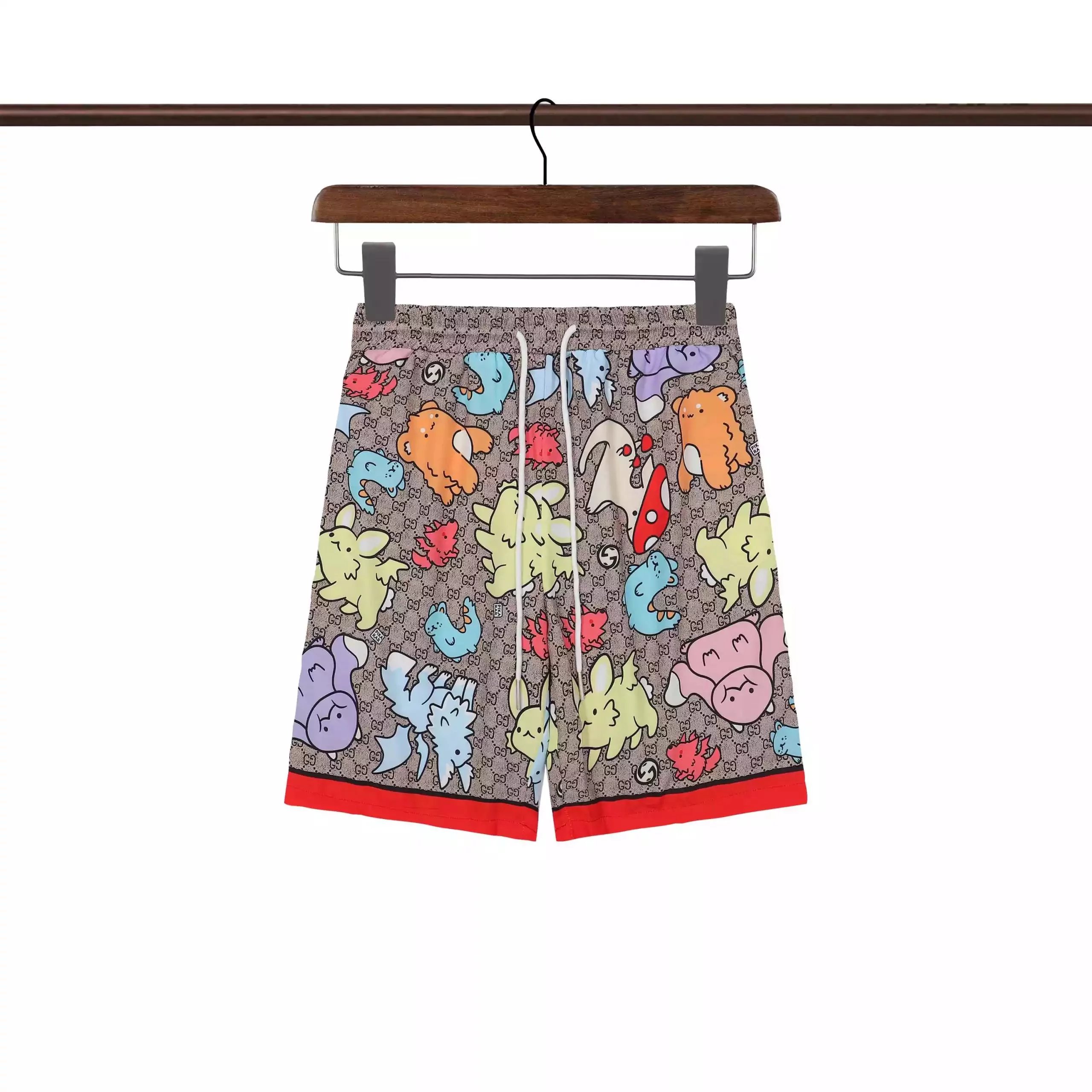 Gucci Tiger Print Silk Shirt and Shorts Set Light Blue Multicolor - 23