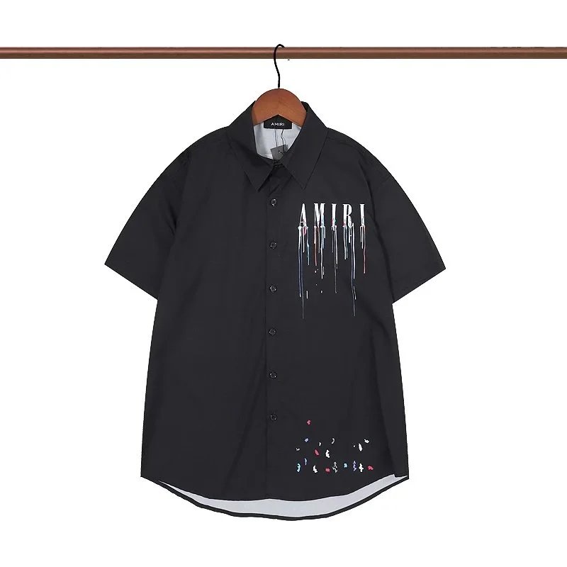 Amiri Floral Print Short-Sleeve Shirt Navy - 22