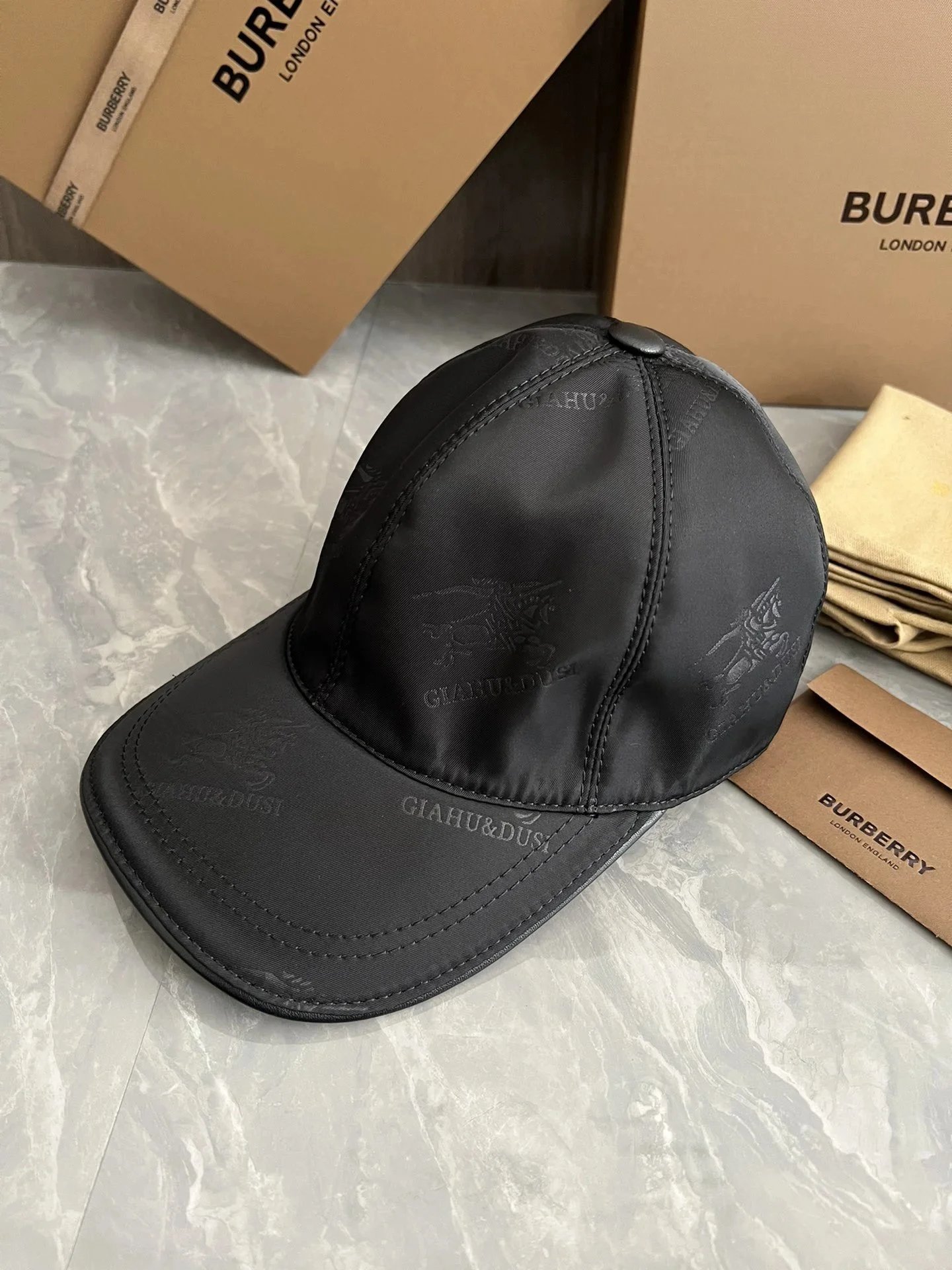 Burberry Check Print Baseball Cap White - 12